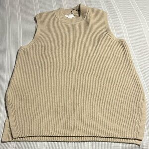 H&M Beige Ribbed Knit Sweater